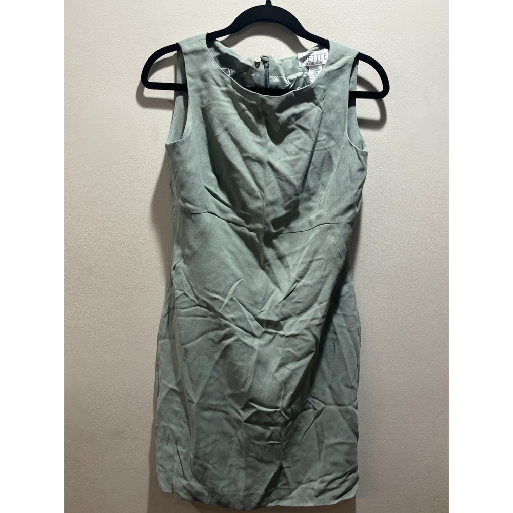NWT Womens Petite Sophisticate Dress 6 Teal Y2K Wool Blend VINTAGE